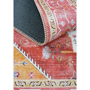 Cool Halı Beylerbeyi By 837 Pembe Halı Etnik Desenli Otantik Ev Salon Halısı Yıkanabilir Şönil Halı