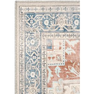 Cool Halı Beylerbeyi By 802 Bej Vintage Halı Oda Salon Halısı Yıkanabilir Eskitme Halı Şönil Halı