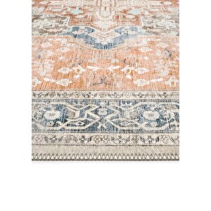 Cool Halı Beylerbeyi By 802 Bej Vintage Halı Oda Salon Halısı Yıkanabilir Eskitme Halı Şönil Halı
