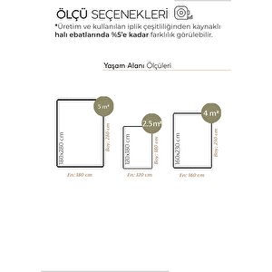 Beylerbeyi By 803 Krem Etnik Vintage Halı Oda Salon Halısı Yıkanabilir Eskitme Şönil Halı 160x230 cm
