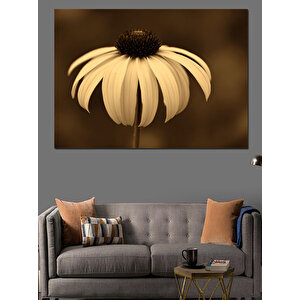 Sarı Solmuş Çiçek Dekoratif Kanvas - Mdf Ahşap Tablo 50x70 cm