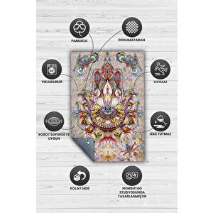 Homshtag Fatmanın Eli Minimal Salon Halısı Etnik Desenli Halı Çok Renkli Oturma Odası Halısı