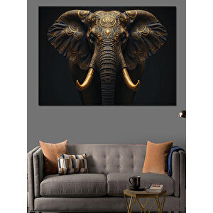 Görkemli Fil Portresi Dekoratif Kanvas - Mdf Ahşap Tablo 50x70 cm