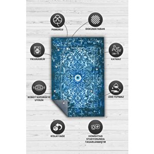 Homshtag Nazar Geometrik Salon Halısı Etnik Desen Halı Çok Renkli Oturma Odası Halı Nazarlıklı Halı
