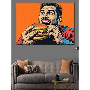 Çizgi Roman Tarzı Adam Dekoratif Kanvas - Mdf Ahşap Tablo