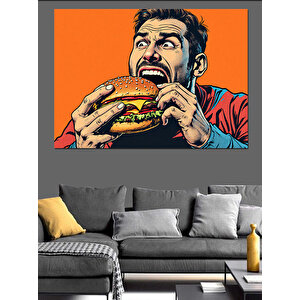 Çizgi Roman Tarzı Adam Dekoratif Kanvas - Mdf Ahşap Tablo 70x100 cm
