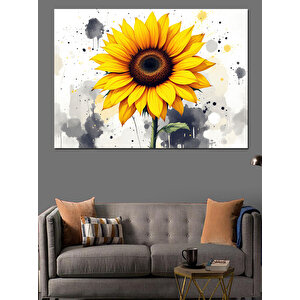 Güneş Çiçeği Sanatı Dekoratif Kanvas - Mdf Ahşap Tablo 100x140 cm