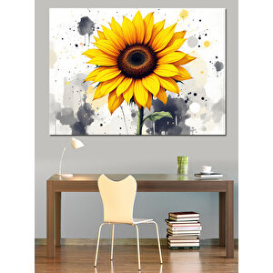 Güneş Çiçeği Sanatı Dekoratif Kanvas - Mdf Ahşap Tablo 100x140 cm
