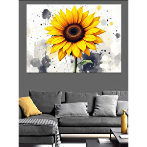 Güneş Çiçeği Sanatı Dekoratif Kanvas - Mdf Ahşap Tablo 25x35 cm