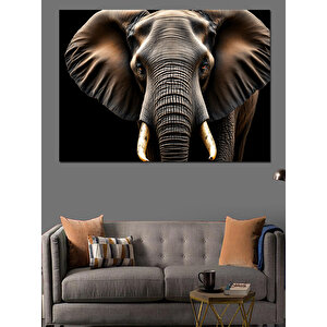 Büyük Kulaklı Afrika Fili Dekoratif Kanvas - Mdf Ahşap Tablo 35x50 cm