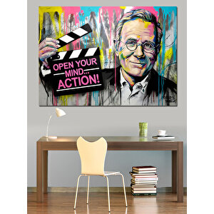 Film Yönetmeni Grafiti Dekoratif Kanvas - Mdf Ahşap Tablo 25x35 cm
