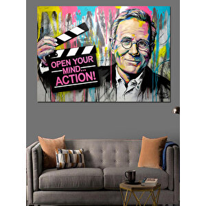 Film Yönetmeni Grafiti Dekoratif Kanvas - Mdf Ahşap Tablo 35x50 cm