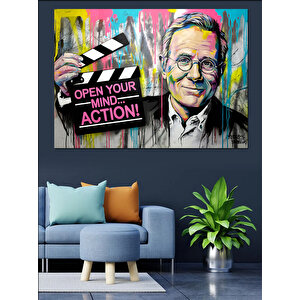Film Yönetmeni Grafiti Dekoratif Kanvas - Mdf Ahşap Tablo 50x70 cm