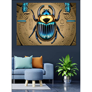 Antik Mısır Böceği Dekoratif Kanvas - Mdf Ahşap Tablo