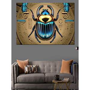 Antik Mısır Böceği Dekoratif Kanvas - Mdf Ahşap Tablo 70x100 cm