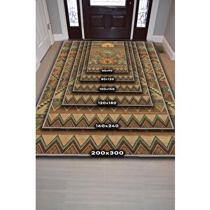 Homshtag Art Deko Vintage Afrikalı Temalı Çok Renkli Etnik Halı Geometrik Desenli Afrika Halısı