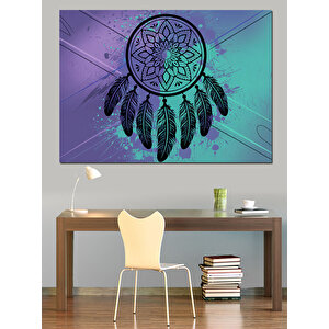 Mor Düş Kapanı Dekoratif Kanvas - Mdf Ahşap Tablo 100x140 cm