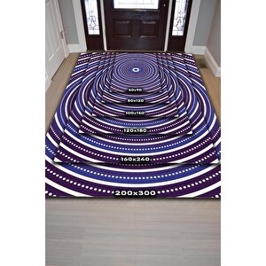 Homshtag İllüzyon Boncuk Geometrik Salon Halı Etnik Halı Mor Renk Oturma Odası Halı Nazarlıklı Halı