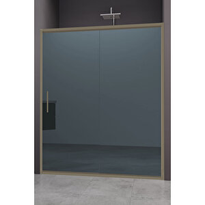 Carmen Temperli 6 Mm Ön Cephe Cam Duşakabin Bronz Profil Mavi Reflekte Cam 136 cm