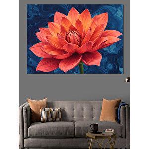 Pembe Lotus Çiçeği Dekoratif Kanvas - Mdf Ahşap Tablo 35x50 cm