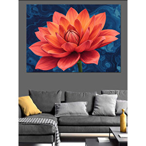 Pembe Lotus Çiçeği Dekoratif Kanvas - Mdf Ahşap Tablo