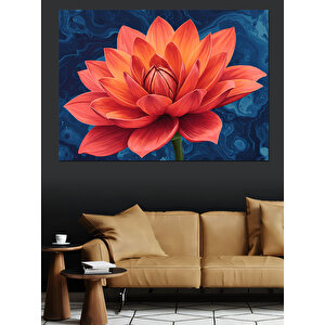 Pembe Lotus Çiçeği Dekoratif Kanvas - Mdf Ahşap Tablo
