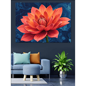 Pembe Lotus Çiçeği Dekoratif Kanvas - Mdf Ahşap Tablo 25x35 cm