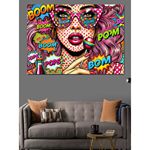 Patlayan Çizgi Roman Dekoratif Kanvas - Mdf Ahşap Tablo 50x70 cm