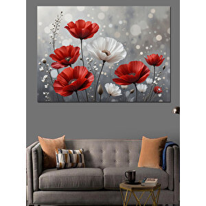 Gelincik Çiçekleri Tarlası Dekoratif Kanvas - Mdf Ahşap Tablo