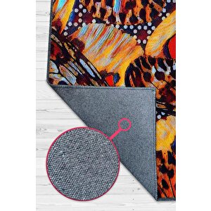 Sanatsal Kelebek Çok Renkli Dekoratif Halı Dokuma Taban Hayvan Baskılı Özel Tasarım Halı 200x300 cm