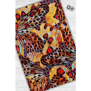 Sanatsal Kelebek Çok Renkli Dekoratif Halı Dokuma Taban Hayvan Baskılı Özel Tasarım Halı 80x120 cm