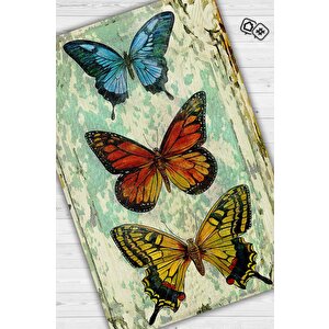 Art Deco Dokuma Tabanlı Yıkanabilir Gölgeli Halı Hayvan Baskılı Renkli Mutfak Halısı 80x120 cm