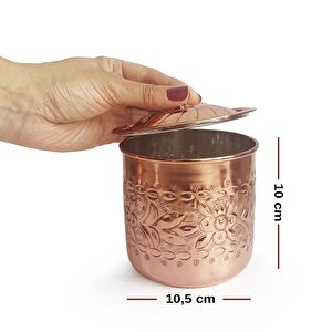 Safran El İşleme Bakır Baharatlık 10cm