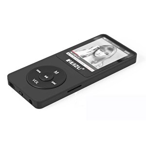 Ruizu X02 Ultra İnce Mp3 Çalar 4gb Fm Radyo Siyah
