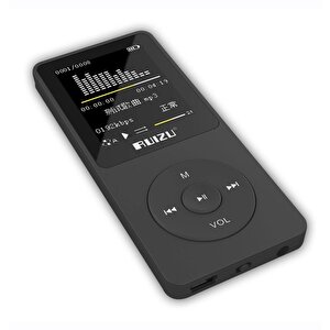 Ruizu X02 Ultra İnce Mp3 Çalar 4gb Fm Radyo Siyah