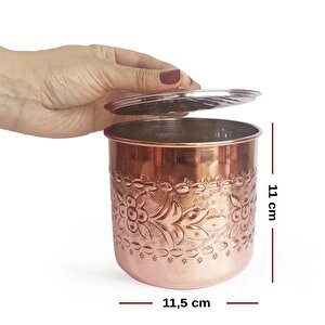 Safran El İşleme Bakır Baharatlık 11cm