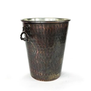 Adalı Bakır Buz Kovası Antik 15cm