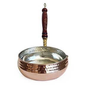 Ahşap Kulplu Bakır Salsa Sosluk No:1