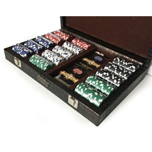 Star Deri Çantalı Lüks Poker Çipi 300'lük