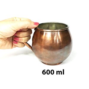 Shark Anatolia Terra Antik Bakır Kupa Bardak Mug Oksit