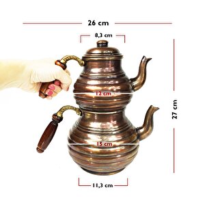 Dilimli Bakır Çaydanlık No:2