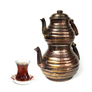 Shark Anatolia Dilimli Bakır Çaydanlık No:2