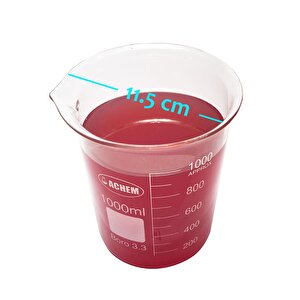 Achem 1000ml Cam Beher Kısa Form