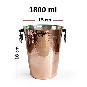 Adalı Bakır Buz Kovası 15cm