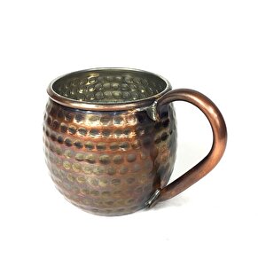 Luna Petekli Bakır Kupa Bardak Mug Oksit