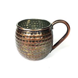 Luna Petekli Bakır Kupa Bardak Mug Oksit