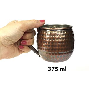 Shark Anatolia Luna Petekli Bakır Kupa Bardak Mug Oksit