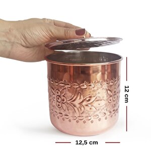 Safran El İşleme Bakır Baharatlık 12cm