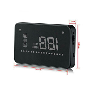 A-200 Hud Cama Yansıyan Obd2 Araç İçi Gösterge