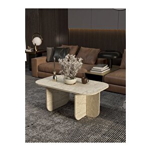 Orta Sehpa | Salon Sehpası Oval - Traverten